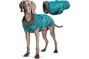 HJYOKUSO Manteau d'hiver pour Chien, Veste ImperméAble pour Chien, Veste d'hiver Chaude avec Doublure en Polaire, Manteau RéFlecteur Ajustable Et Confortable avec Trou pour Harnais pour Petits Et Moyens Chien