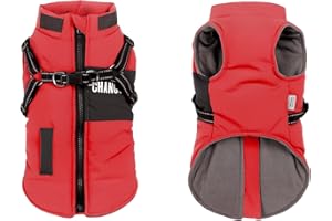 Lairle Dog Coat Winter Dog Jacket Puppy Coats Small Dog Harness Dog Coats with Reflective Harness for Small Medium Dogs