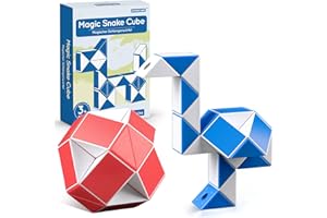 ECHOCUBE Magischer Schlangenwürfel, 2 Pack 24 Teile Schlange Lineal Twist Puzzle Party Geschenke, pädagogische kreative Schlange Fidget Spielzeug für Kinder / Erwachsene