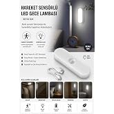 Neo Vista USB Şarjlı LED Işık, Hareket Sens&ouml;rl&uuml;, Beyaz Işık, Oda, Mutfak, Salon ve Merdiven i&ccedil;in Taşınabilir Lamba