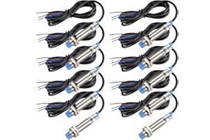 Heschen M12 Inductive Proximity Sensor Switch, Non-shield Type, LJ12A3-4-Z/BX, Detector 4mm, 10-30VDC 200mA, NPN Normally Open(NO), 3 Wire (10)