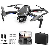Drone with Camera, Brushless Motor, Drone for Kids + Adults, with 2 Batteries and a Carry Case, 4 Cameras in total, HD Images