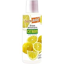 Déco Relief - Arôme Liquide Citron 125 ml - Arôme Alimentaire Pâtisserie &  Yaourtière - Pour Gâteaux, Pâtisseries, Yaourts - Arôme Concentré