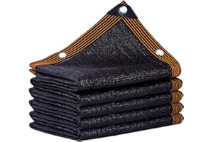 IMSGVIFO Red de Sombra Exterior, Malla Sombra Exterior 90% UV Red de Sombra con Ojales, Sombreador Pergola Tela de Sombra para Pergola Jardín Patio Balcón Invernadero Granero (Negro-3x5m)