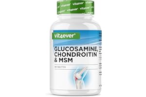 ‎VIT4EVER vit4ever Glucosamin Chondroitin MSM - 365 Tabletten - Hochdosiert mit 2012 mg pro Tag - 3 Monatsvorrat - Ohne unerwünschte Zusätze