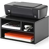 Organizer Per Scrivania Relaxdays - 3 Scomparti, Portadocumenti, Per Stampante, 22.5x47x40 Cm, Nero - Foto 5