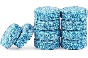 NAZAZ Nettoyant Vitres Voiture Effervescent 10pcs - Équivalent à 40L de Lave-Glace, Pastilles Concentrées pour Pare-Brise, Nettoyage Puissant, Écologique et Économique [Bleu]