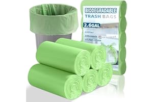 BODFPPC 150 Sacchetti Umido Biodegradabili e Compostabili 10 litri Verdi, Sacchetti per Rifiuti Organici Resistenti, per Casa, Cucina, Ufficio, Sacchi Biodegradabili per Umido, 45x50 cm