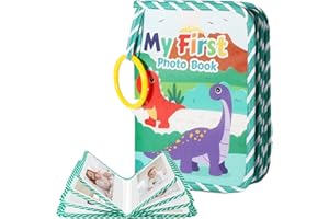 OAYGAT Baby Photo Album Soft Cloth My First Family Photo Album for Baby Photos Book Album Babys Memory Book with Mirror Family First Year Memory Photos Books My First Photo Books for Family Newborns