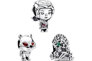 H.ZHENYUE Abalorio Charm 925 Perles En Argent Sterling Cartoon Animals Mouse Princess pouravec Zircone,Pack 3 Breloque Compatible Européen Bracelets Collier,fête mères Anniversaire Cadeau Bijoux Noël