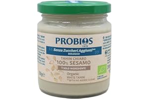 Probios Crema Tahini Light - Crema di Sesamo Tahina Premium - Salsa Tahini Ricca e Cremosa per Hummus e Salse - Confezione da 6 x 200 g