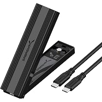 Boîtier SSD NVMe Externe SABRENT - USB-C 20 Gbps, Compatible M.2 2230/2242/2260/2280, Aluminium Stockage Externe Ultra Rapide