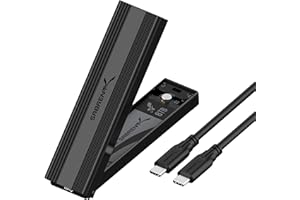 SABRENT Boitier SSD NVMe M.2, Adaptateur SSD M2 USB 3.2 Gen2 10Gbps, Boitier NVMe Externe en Aluminium Durable pour PCIe, M.2 SATA, M Key/M+B Key 2230/2242/2260/2280, Adaptateur USB (EC-SNVE)