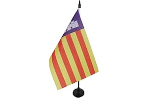 BANDERA de MESA de MALLORCA 21x14cm - BANDERINA de DESPACHO MALLORQUINA 14 x 21 cm - AZ FLAG
