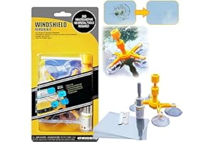 ONE BEST DEAL Windshield Repair Kit Fix Glass Wind Screen Chip Crack Car Cracks | Scratch | Chips | Nicks | Half-Moon | Star-Shaped | Bulls-Eye Windscreen Window UK