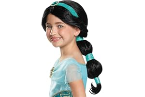 Disguise Jasmine Disney Princess Aladdin Wig, One Size Child, One Color by Disguise