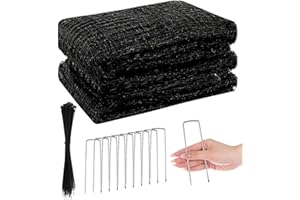 CAKKVDE 4m x 10m Heavy Duty Garden Netting, 1.5cm Hole Mesh Bird Netting with 50 Cable Ties & 10 Ground Pegs, Anti Bird Deer Cat Net for Protecting Fruit Trees, Vegetables, Plants, Lawn Edges and Pond