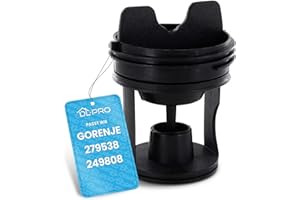 DL-pro Flusensiebeinsatz kompatibel mit Gorenje 279538 249808 Flusensieb Siebeinsatz 79x59mm Kunststoff schwarz für Waschmaschine