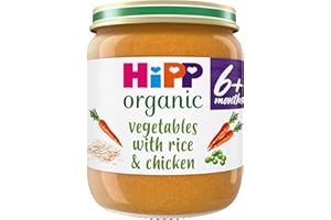 HiPP Organic Vegetables with Rice & Chicken Baby Food Jar 6+ Months 125g (Pack of 6)