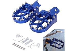 JFG RACING Cale Pied Moto,Repose-Pieds Moto Aluminium CNC pour CRF XR CR 50 70 80 100 125 CT200U Mini Bike SSR RFZ BETA Pit Bike-Bleu