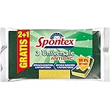 Spontex Universale Antibatterica 2+1, Spugna Abrasiva in Poliuretano, Dotata di Agente Antibatterico sulla Fibra
