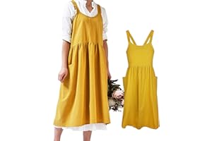 Small snail Schürzen Damen Weich Baumwolle Küche Kochen Schürze mit Taschen Japanischer Stil Kreuz Zurück Kochschürze Literatur Kunst Baggy Casual Latzschürze für Gartenarbeit Blumenladen