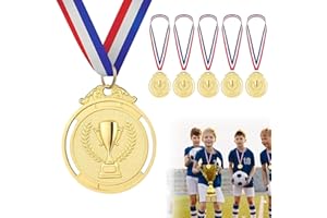 KARELLS Medal dla dzieci, medal zwycięzcy do szkoły, medale pucharowe, złote medale metalowe, 12 sztuk medali, piłka nożna