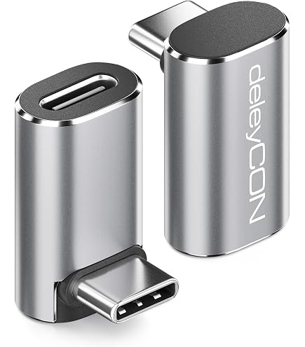 Tobfit USB-C 90° Adapter 2 Stück – Typ C Auf C, 40 Gbps, Für Schnelles Laden & Datenübertragung