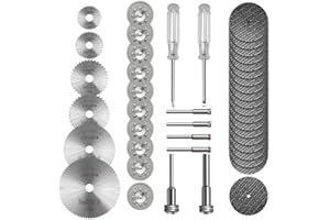 SULIVES Dremel Cutting Discs for Rotary Tool - 36pcs Diamond Cutting Wheels, Plastic, Metal Cutting