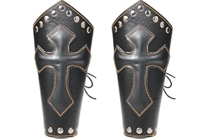 Armure croisée en Cuir 2 pièces, brassards de tir à l'arc médiéval, Bracelet Viking Gauntlet, brassards en Peau de Vache de Mode Nordique
