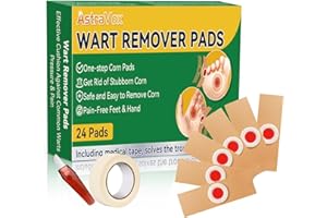 AstraVox Verruche Rimozione, 24 Pezzi Di Cerotti Occhio Di Pernice Per Piedi e Mani, Calli Piedi Rimozione Per Bambini e Adulti, Modo Efficace Per Il Trattamento Delle Verruche, Sollievo Dal Dolore