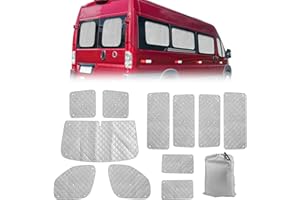 ZWPARTS Pare-Soleil pour Pare-Brise de Camping Car Remplacement pour 2006-2023 Fiat Ducato, Lot de 11 Pare-Soleil Thermiques Internes avec Sac de Rangement,100% Occultation