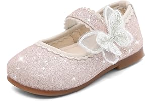 MK MATT KEELY Scarpe Principessa Bambina Ballerine Bimba con Farfalla Scarpe Brillantini Mary Jane Partito Bambine e Ragazze