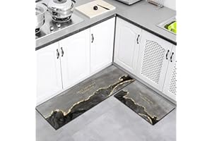 LXTOPN Kitchen Floor Mats, Anti Fatigue Kitchen Mat, Non Slip Waterproof Geometric Kitchen Runner Rug for Kitchen Bedroom