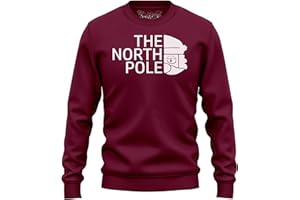 The Shirt Shack The North Pole sweatshirt - Funny and Chilly! Perfect for adventurers and Winter enthusiasts. Stay frosty Unisex Ugly Sweater Christmas Jumper Day