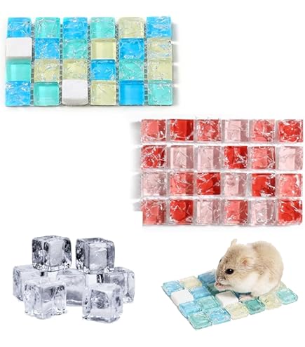 Kühlkissen Für Hamster & Kaninchen - Kristallglas Kühlmatte 10x10cm Für Kleintiere