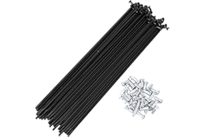 HEROFFIX 36 Set 12G Bicycle Spoke 12G Bike Wheel Spokes 45 Steel Black