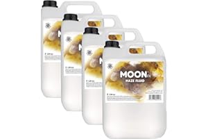 MoonFX Professional Haze Fluid 20L (4 x 5 Litres) - Pro Haze Fluid that produces high performance ultra fine haze mist