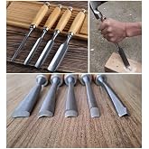 Depolife Ahşap Oyma Konik Iskarpela Bı&ccedil;ak Alet Seti Kaşık Kuksa Oval Oyma Yontma Torna &Ccedil;akısı 5 Par&ccedil;alı Set