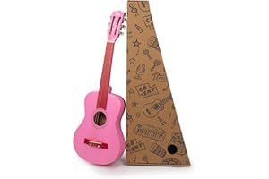 CB SKY 76cm Akustikgitarre Nylon Saiten Gitarre Pink Mädchen Kinder Student Gitarre für Anfänger Schüler Alter 3-12