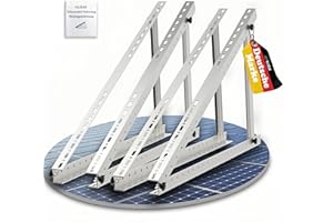 GLIESE Solarmodul Halterung 114 cm (2 Paare),Solarpanel Halterung,Balkonkraftwerk Halterung,Verstellbarer Winkel Von 0° Bis 90°,Halterungen Balkonkraftwerk für 100W-600W