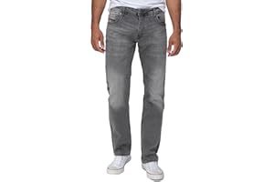 Lorenzo Loren W29-W44 L30-L38 Jean pour Homme Aspect usé Coupe Droite