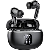 Wireless Bluetooth Headphones, Bluetooth 5.4 Headphones, 4 HD Mic with ENC Noise Reduction, 50H with HiFi Bass, Wireless Blue