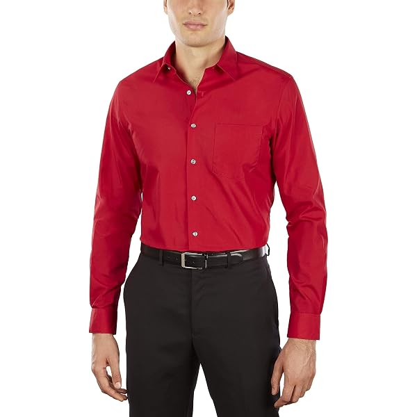 Van Heusen Mens Poplin Fitted Solid Point Collar MNS Dress Shirt Fitted  Poplin Solid, Color Dark Leaf, Size 16" Neck 32"-33" Sleeve (L) :  Amazon.ae: Fashion