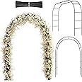 Hotop Wedding Arch Climbing Plant Arch Garden Arch Trellis Metal Garden Arch Garden Archway with Iron Wires for Indoor Outdoor Trellis for Climbing Plants Outdoor Bridal Party Decoration
