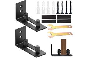 SZQIUNUBI 2 Pièces Guide de Porte Coulissante Au Sol Guide de Plancher Réglable Guide de Plancher Porte Coulissante Guide Au Sol pour Porte de Grange pour Portes de Grange, Portes Coulissantes