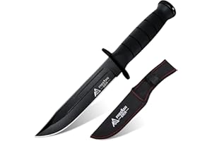 Freelander Outdoor Messer Feststehende, Survival Messer Full Tang 5CR13 Stahl, Scharfes Jagdmesser mit Nylon Scheide, Bushcraft Messer für Camping, Wandern, Geschenke für Männer