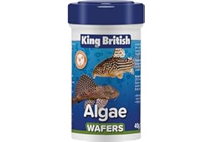 King British – Wafers de Algas 40g: Alimento Completo hundible con multivitaminas e Ingredientes Naturales para Peces de Fondo como los bagres y los Peces Que comen Algas