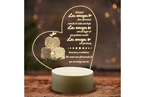 Welsky Led light (amiga-2) Regalo Amiga, Regalo Amiga Cumpleaños, Luz Nocturna Acrílica Grabada, Regalo Original Mujer Amiga Hermana Cumpleaños Navidad San Valentin-2