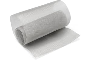 HXAIYOUU 304 Stainless Steel Wire Mesh Roll 3M X 40CM, 20 Mesh Wire Mesh Roll,Metal Mesh Fine Meshes Filter Rat Rodent Proofing Insect Fly Mouse Window Screen Mesh